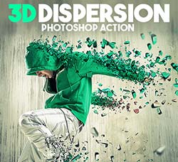 极品PS动作－3D分散抽离(9月16日添加高清视频教程)：3D Dispersion Photoshop Action